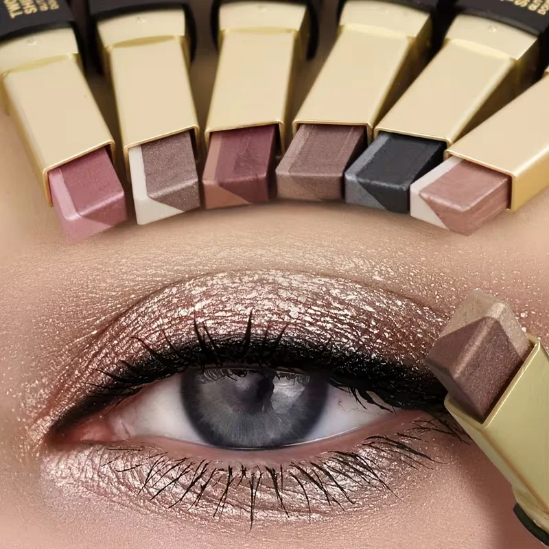 Dual-Color Eyeshadow Stick - W - Gold 6138 评论和价格
