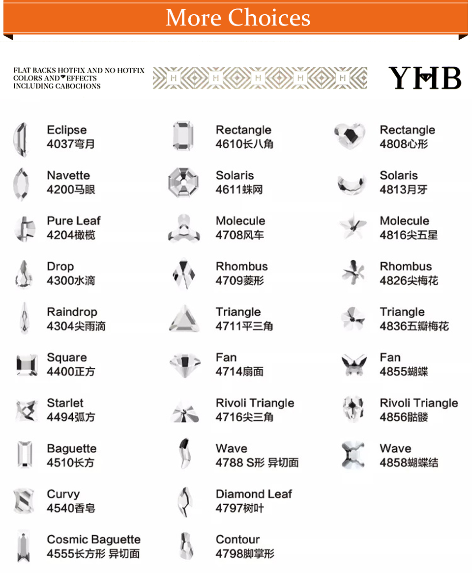YHB Glitter Crystal Cristales  - Platinum 8280 评论和价格